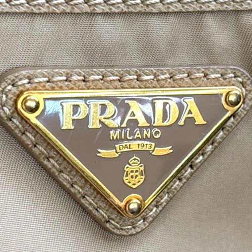 Prada Re-Edition 1978 Pocket Re-Nylon With Saffiano Leather Beige Nylon Tote Bag Bag (Pre-Owned)