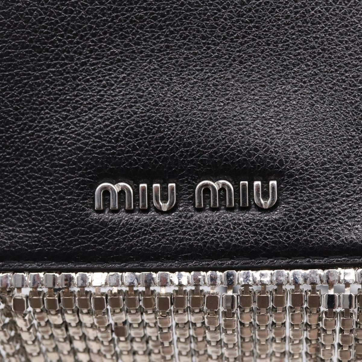 Miu Miu Shoulder Leather Black Leather Shoulder Bag Bag (Pre-Owned)
