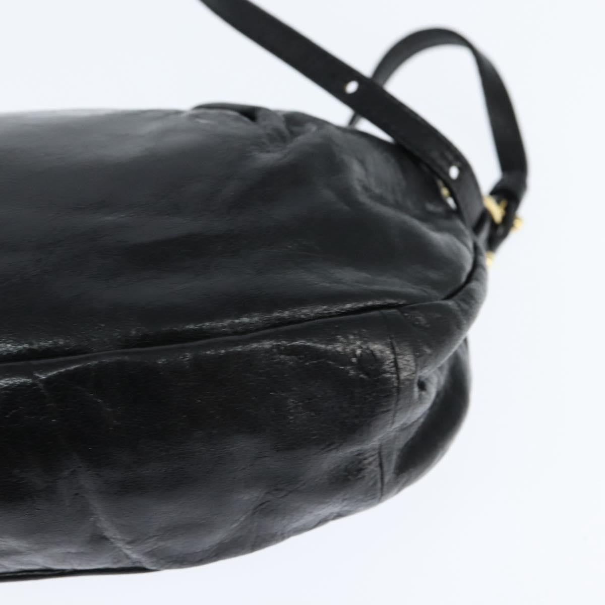 Chloe Shoulder Bag Leather Black Leather Shoulder Bag Bag (Pre-Owned)
