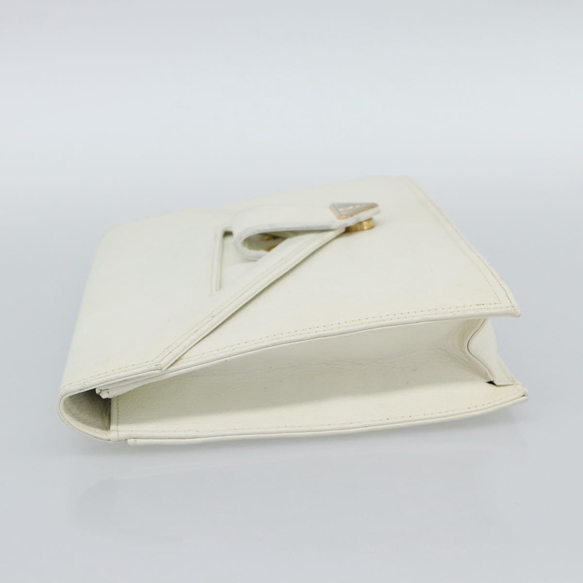 Saint Laurent Vintage Leather White Leather Clutche & Pouche Bag (Pre-Owned)
