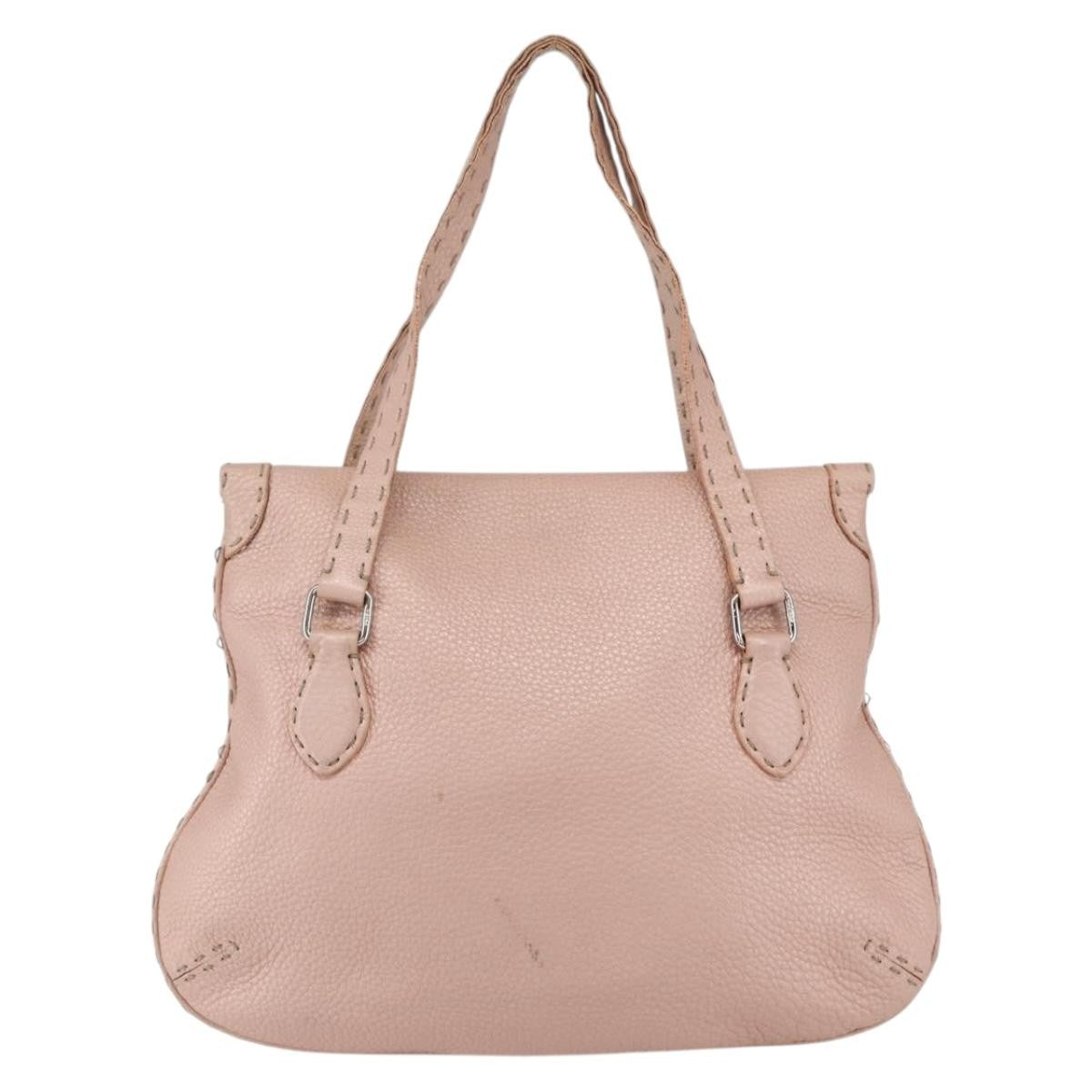 Fendi Selleria Tote Leather Pink Leather Tote Bag Bag (Pre-Owned)