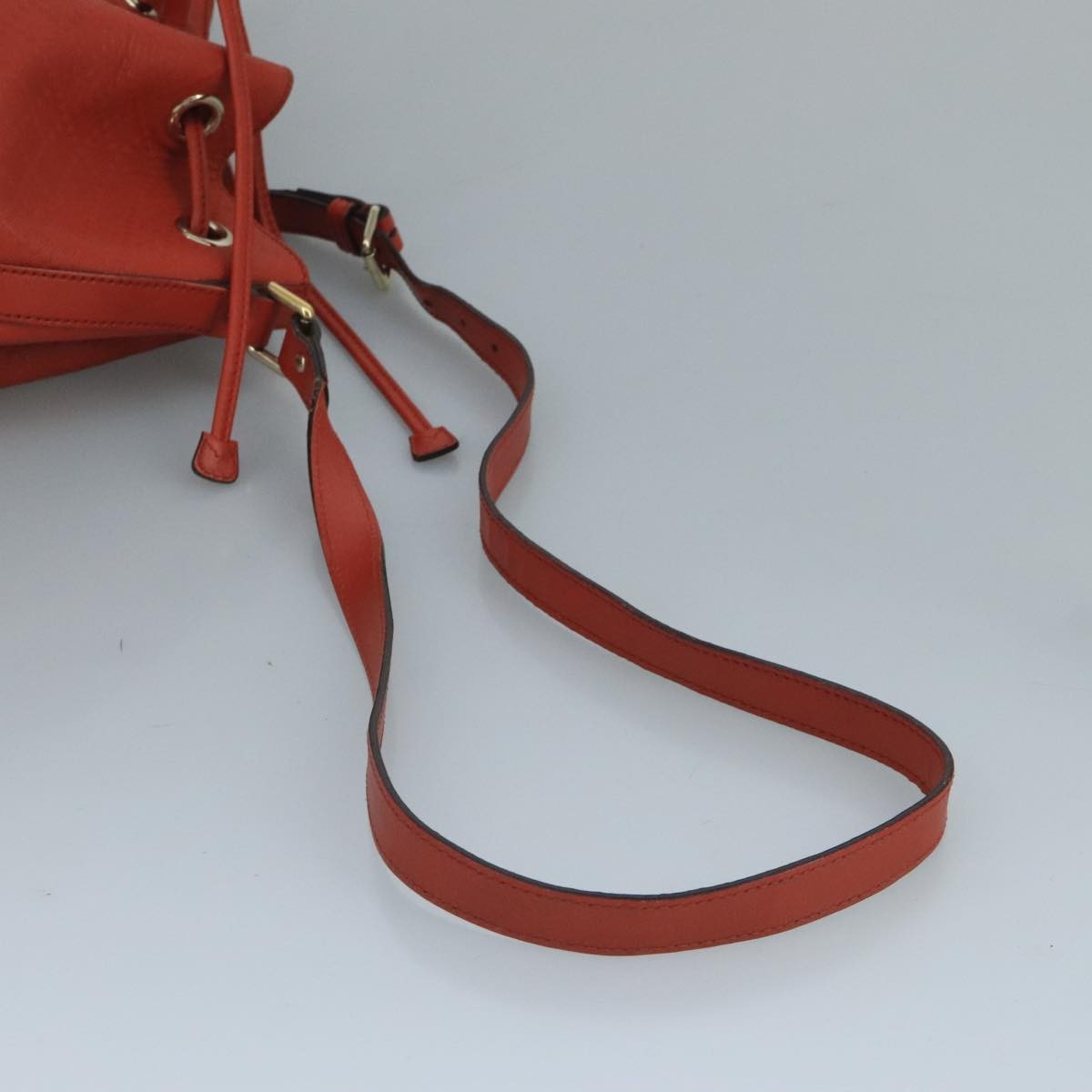 Gucci Bright Bucket Diamante Leather Orange Leather Bag (Pre-Owned)