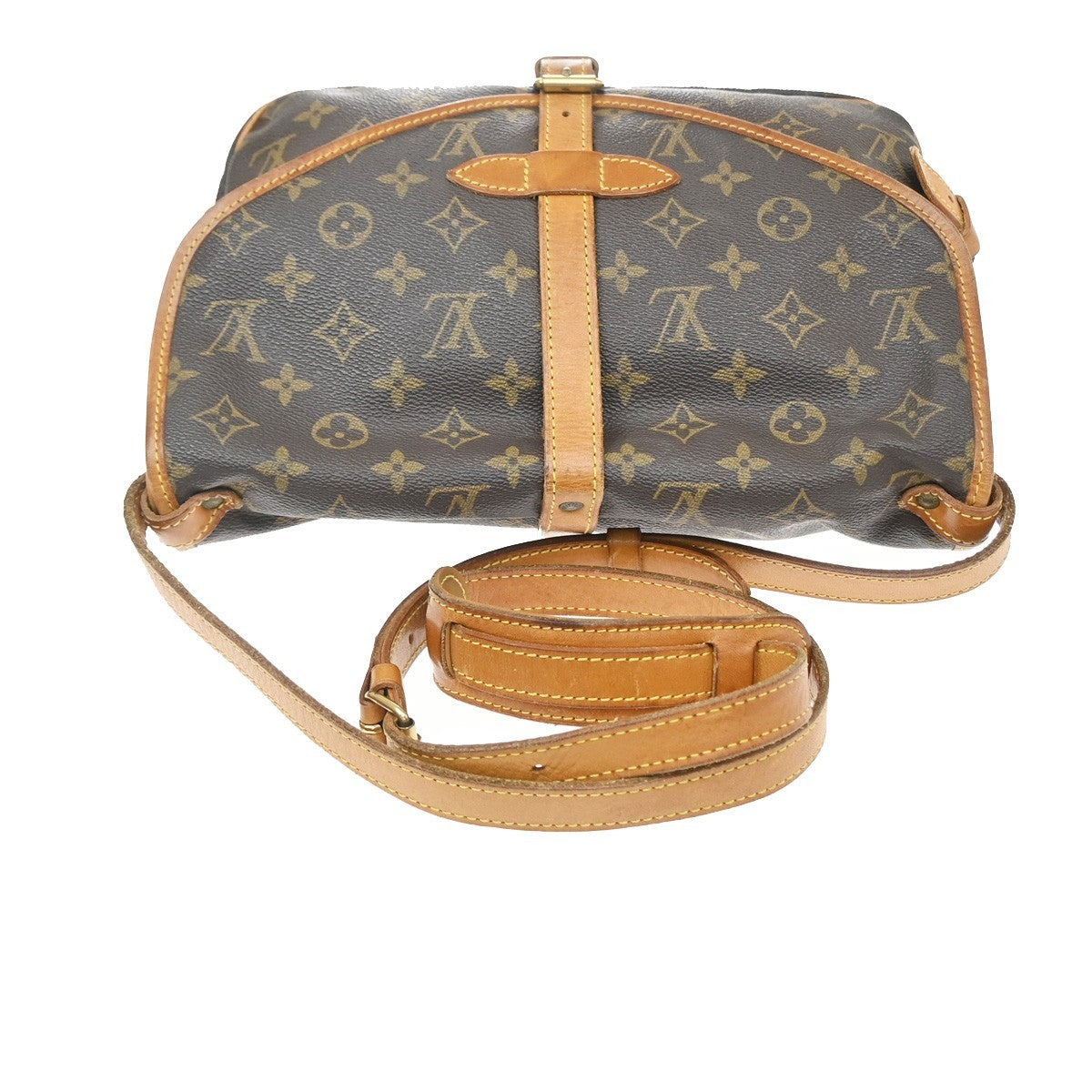 Louis Vuitton Saumur Monogram Brown Canvas Shoulder Bag Bag (Pre-Owned)