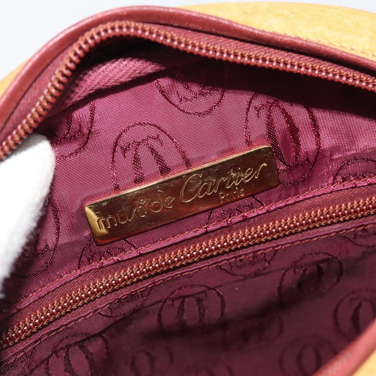 Cartier Tasseled Must De Cartier Leather Yellow Leather Shoulder Bag Bag (Pre-Owned)