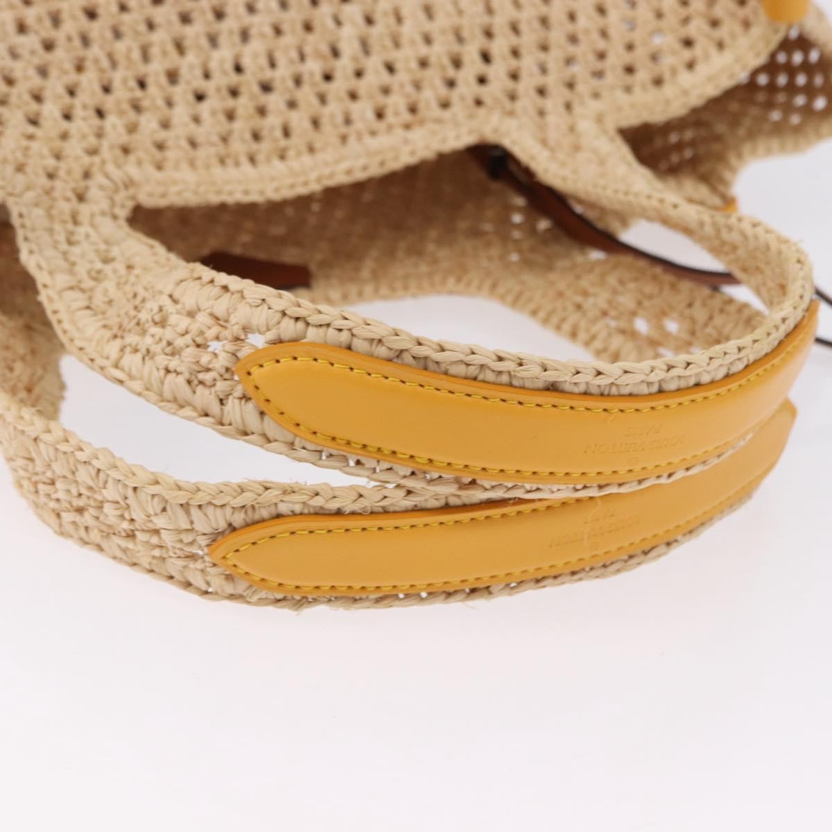 Louis Vuitton Onthego Tote By The Pool Crochet Raffia Beige Wicker Tote Bag Bag (Pre-Owned)
