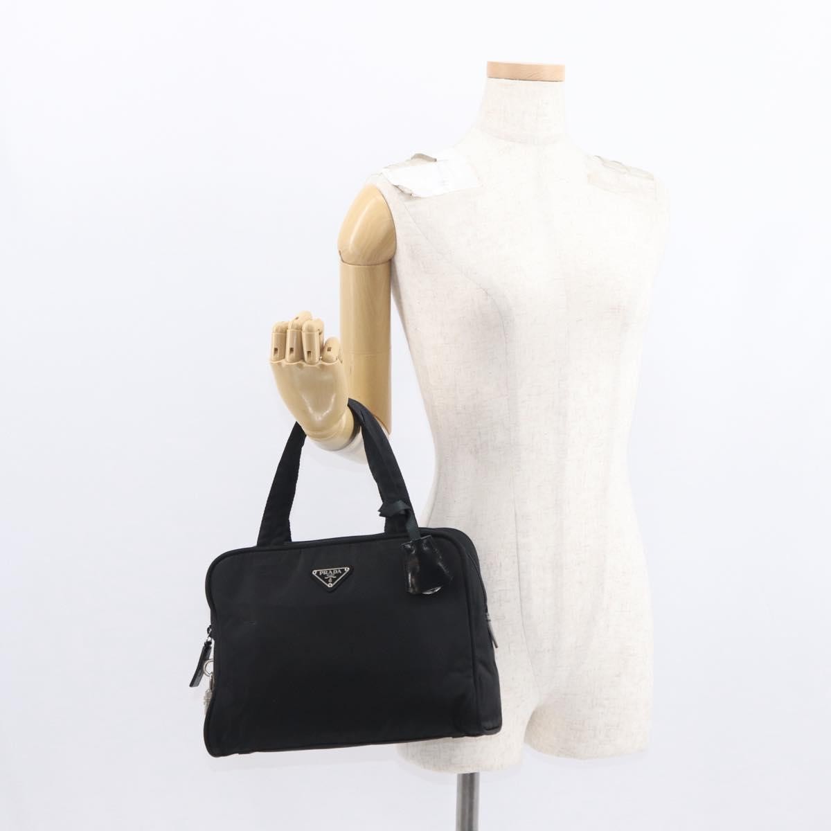 Prada Bowling Shoulder Tessuto Black Nylon Shoulder Bag Bag (Pre-Owned)