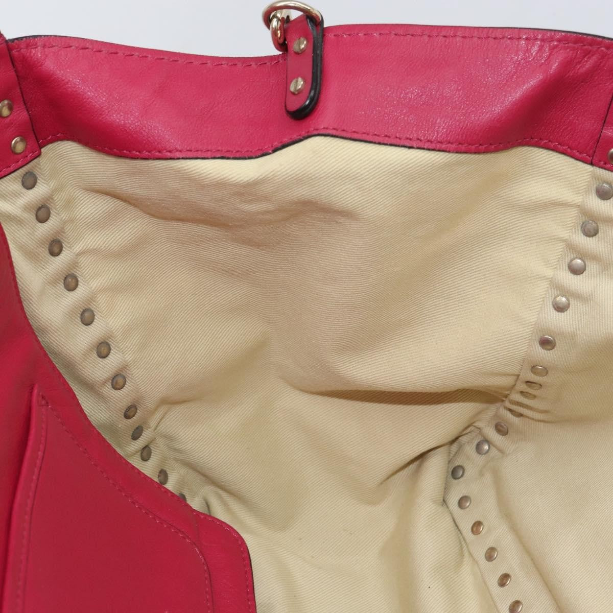 Valentino Garavani Rockstud Tote Soft Leather Pink Leather Tote Bag Bag (Pre-Owned)