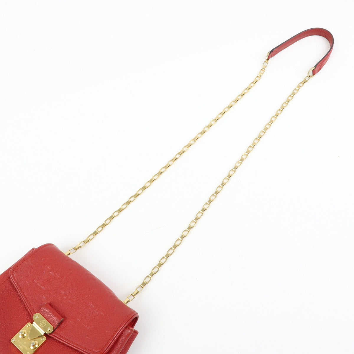 Louis Vuitton Saint Germain Monogram Empreinte Leather Red Leather Handbag (Pre-Owned)