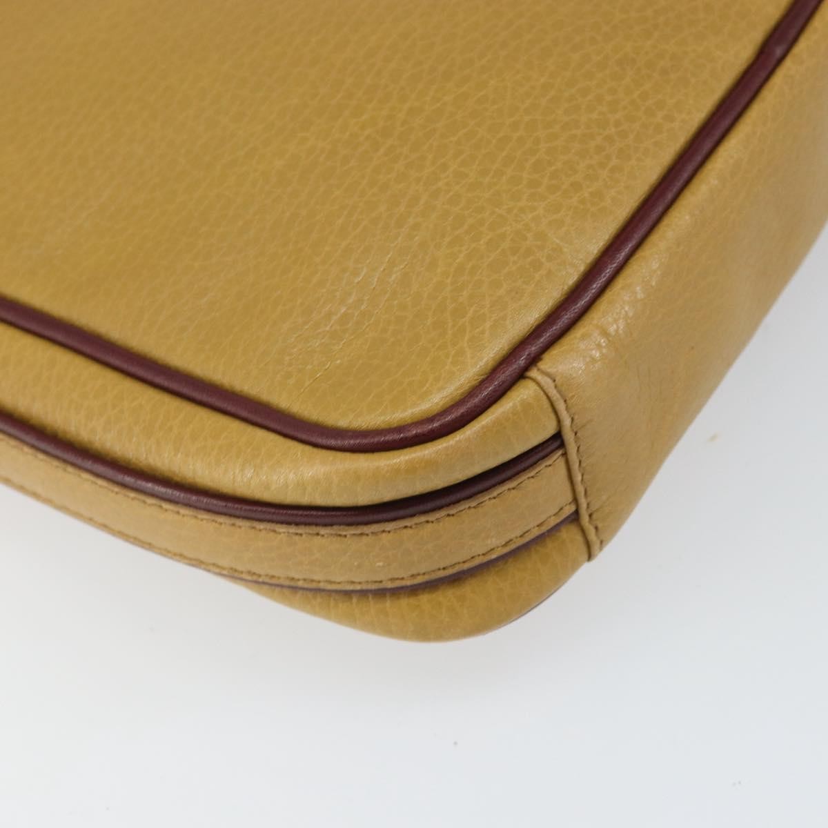Cartier Tasseled Must De Cartier Leather Yellow Leather Shoulder Bag Bag (Pre-Owned)