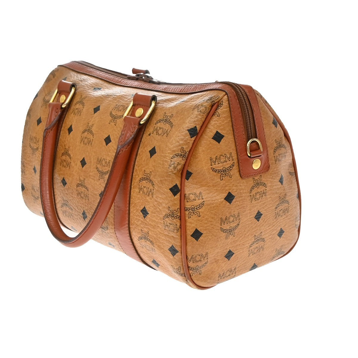 MCM Visetos Leather Brown Leather Handbag (Pre-Owned)