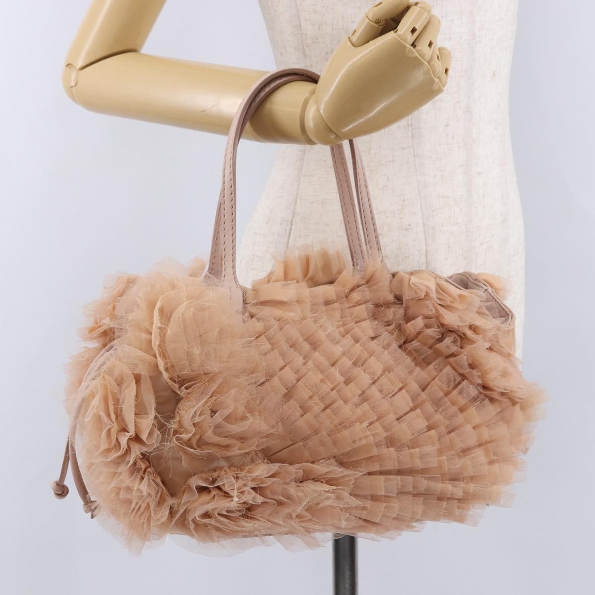 Valentino Garavani Rosier Tote Silk Pink Leather Tote Bag Bag (Pre-Owned)