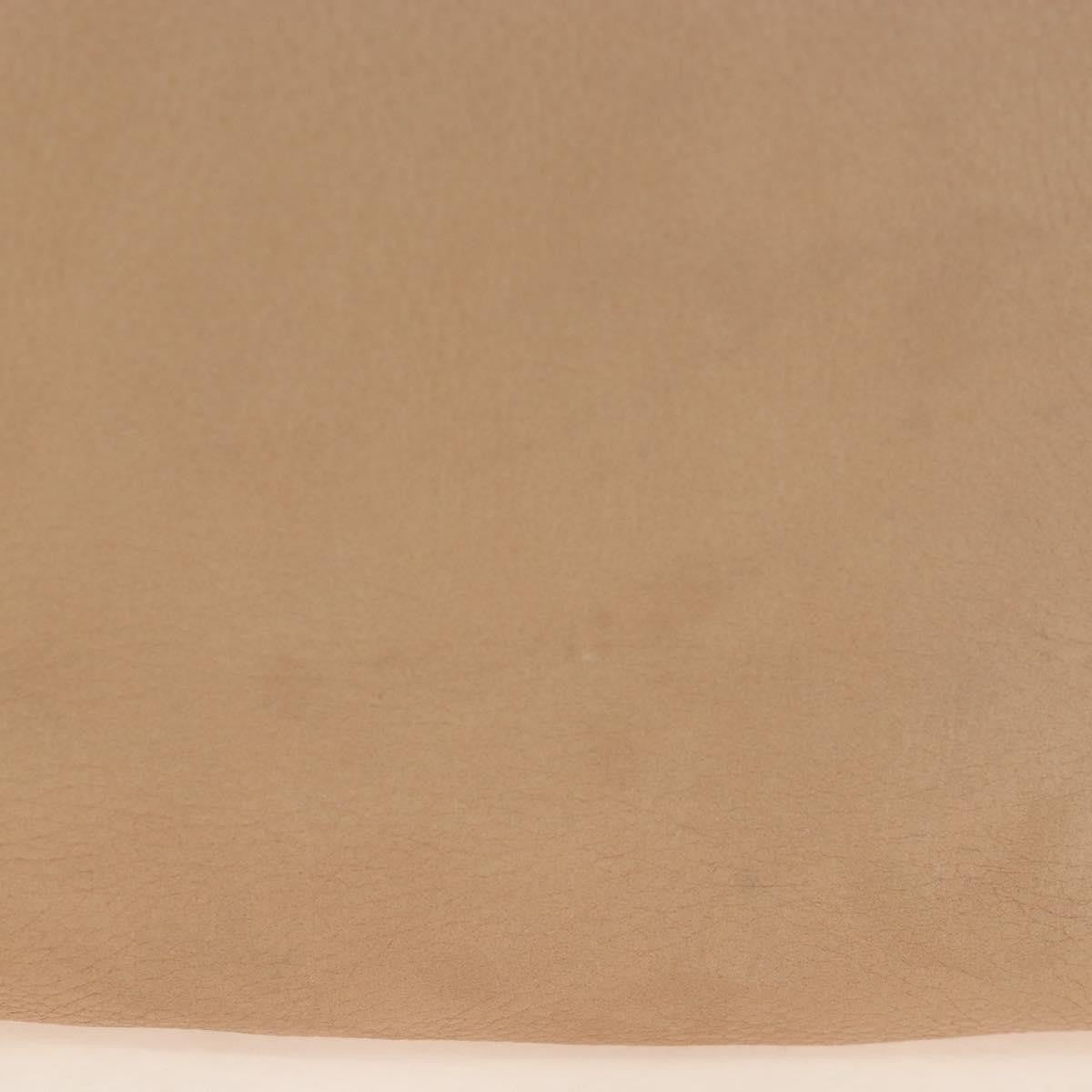 Prada Tote Leather Beige Leather Tote Bag Bag (Pre-Owned)