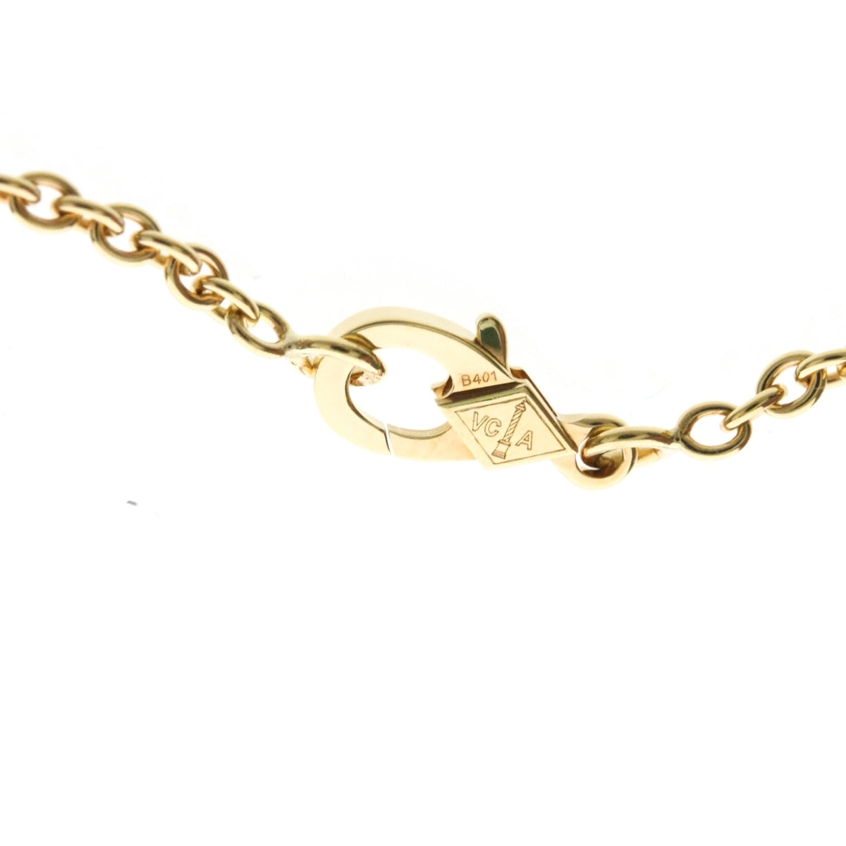 Van Cleef & Arpels Pure Alhambra Pendant 18K Yellow Gold And Onyx Gold Yellow_Gold Necklace Jewelry (Pre-Owned)
