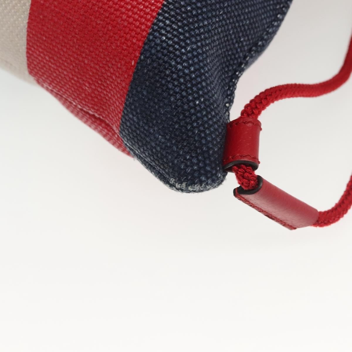 Gucci Logo Drawstring Striped Canvas Multicolour Canvas Backpack Bag (Pre-Owned)