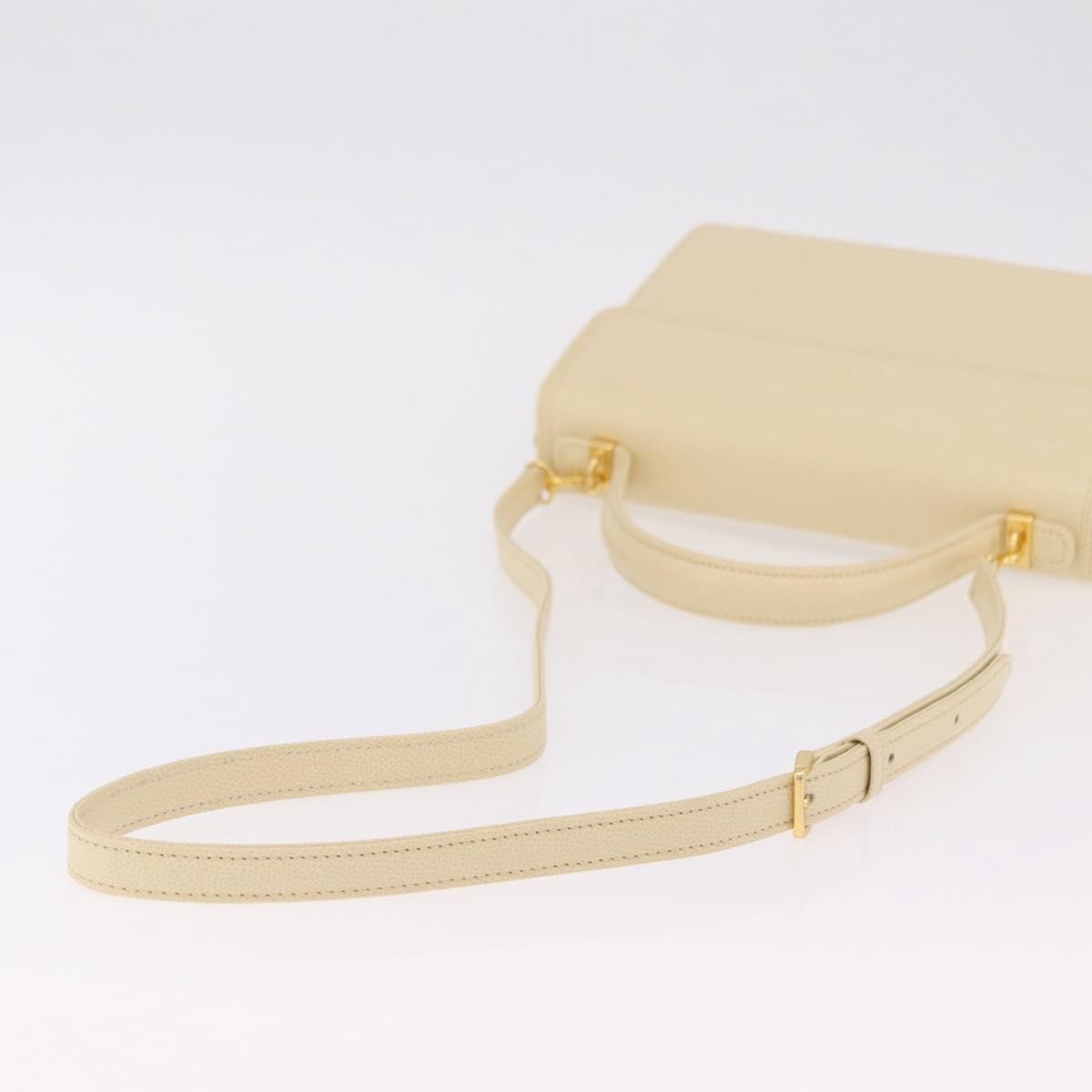 Valentino Garavani Vintage Leather Beige Leather Shoulder Bag Bag (Pre-Owned)