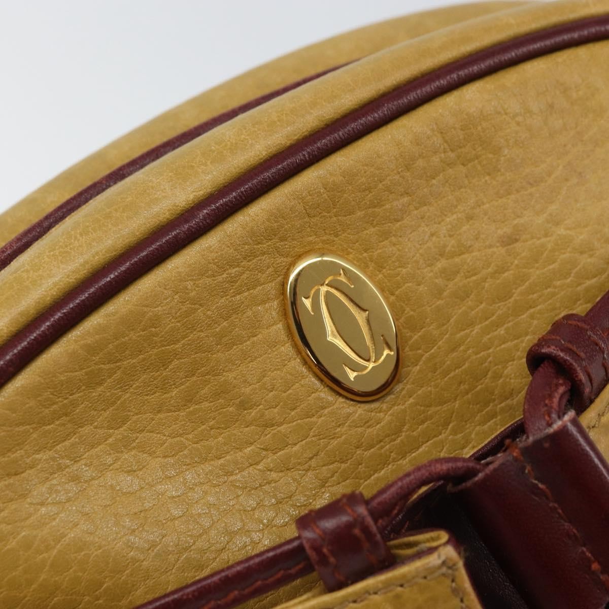 Cartier Tasseled Must De Cartier Leather Yellow Leather Shoulder Bag Bag (Pre-Owned)
