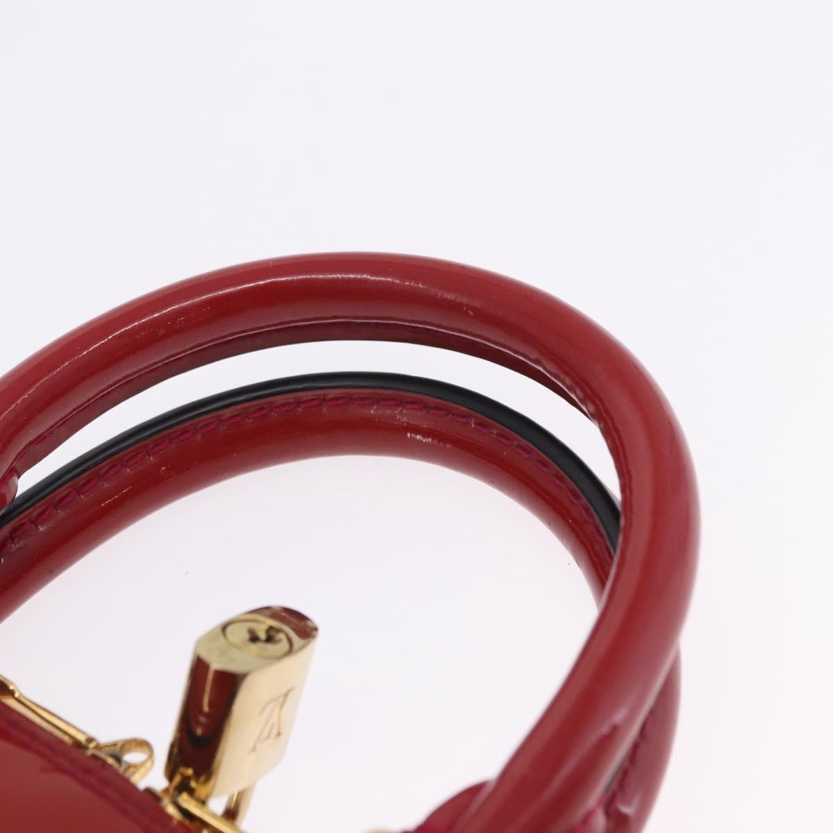 Louis Vuitton Alma Monogram Vernis Red Patent_Leather Handbag (Pre-Owned)