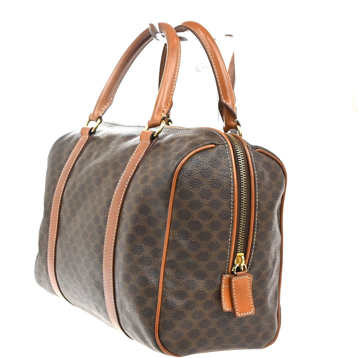 Celine Macadam Macadam With Leather Brown Pvc Handbag (Pre-Owned)