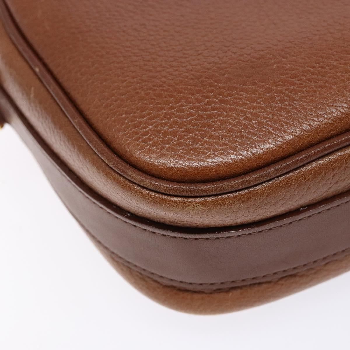 Burberry Shoulder Leather Brown Leather Shoulder Bag Bag (Pre-Owned)