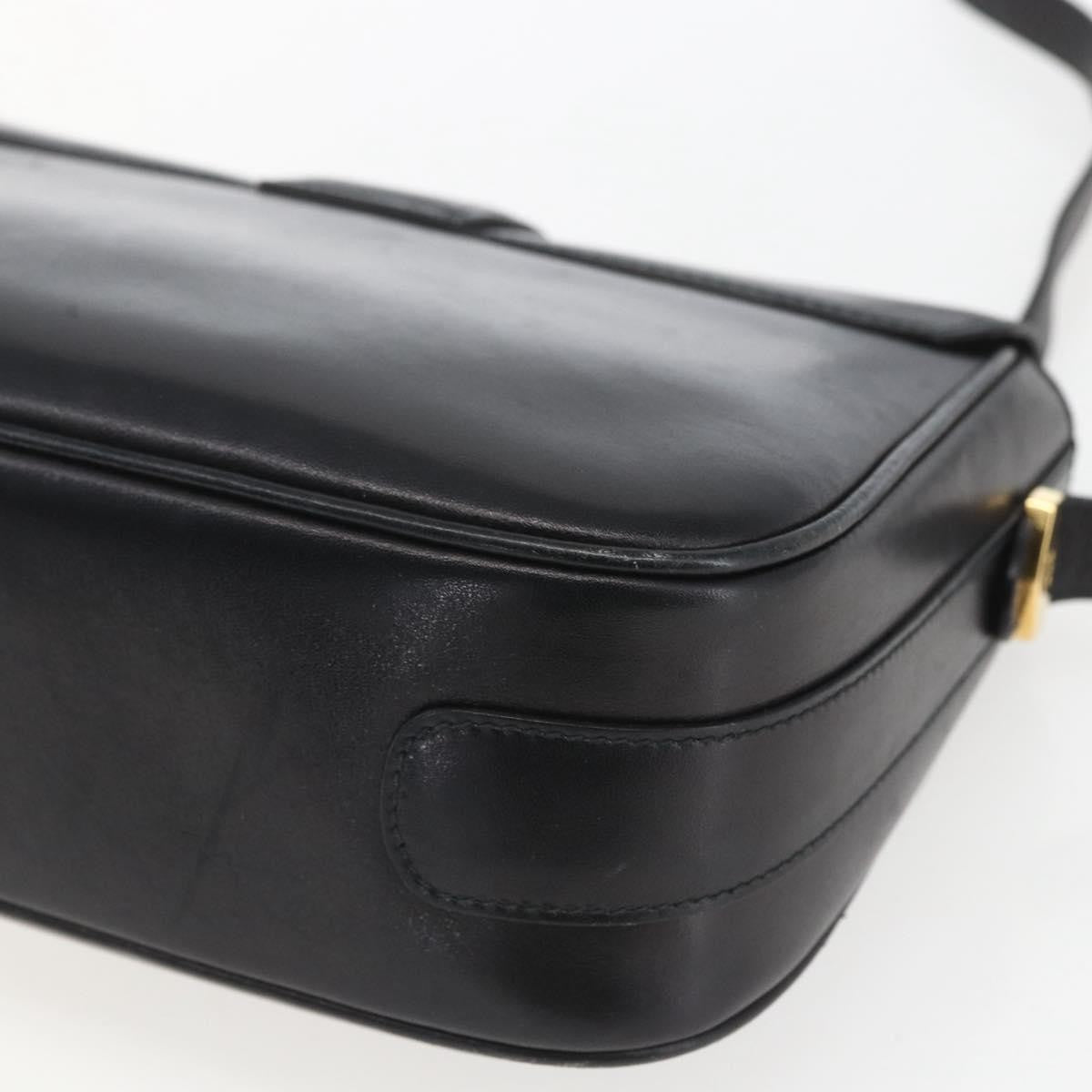 Celine Horse Carriage Leather Black Leather Shoulder Bag Bag (Pre-Owned)