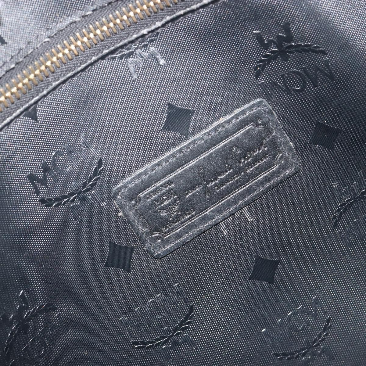 MCM Vintage Visetos Canvas Black Canvas Tote Bag Bag (Pre-Owned)