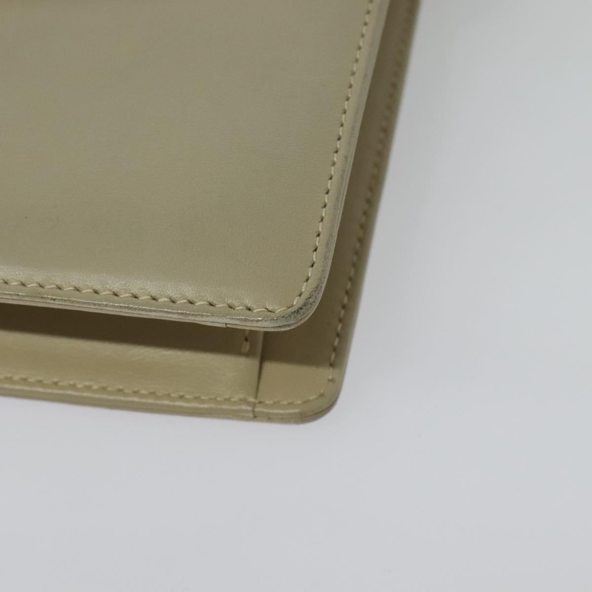 Gucci Vintage Interlocking G Flap Leather Beige Leather Shoulder Bag Bag (Pre-Owned)