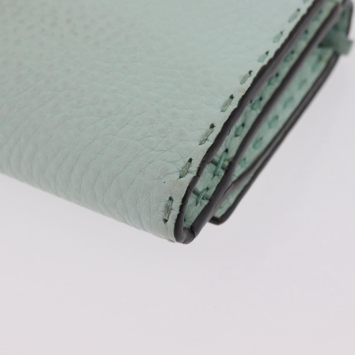 Fendi Selleria Peekaboo Leather Green Leather Wallets Accessory (Pre-Owned)