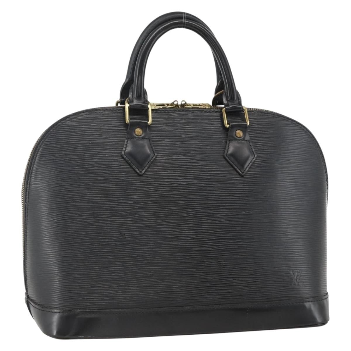 Louis Vuitton Alma Epi Leather Black Leather Handbag (Pre-Owned)