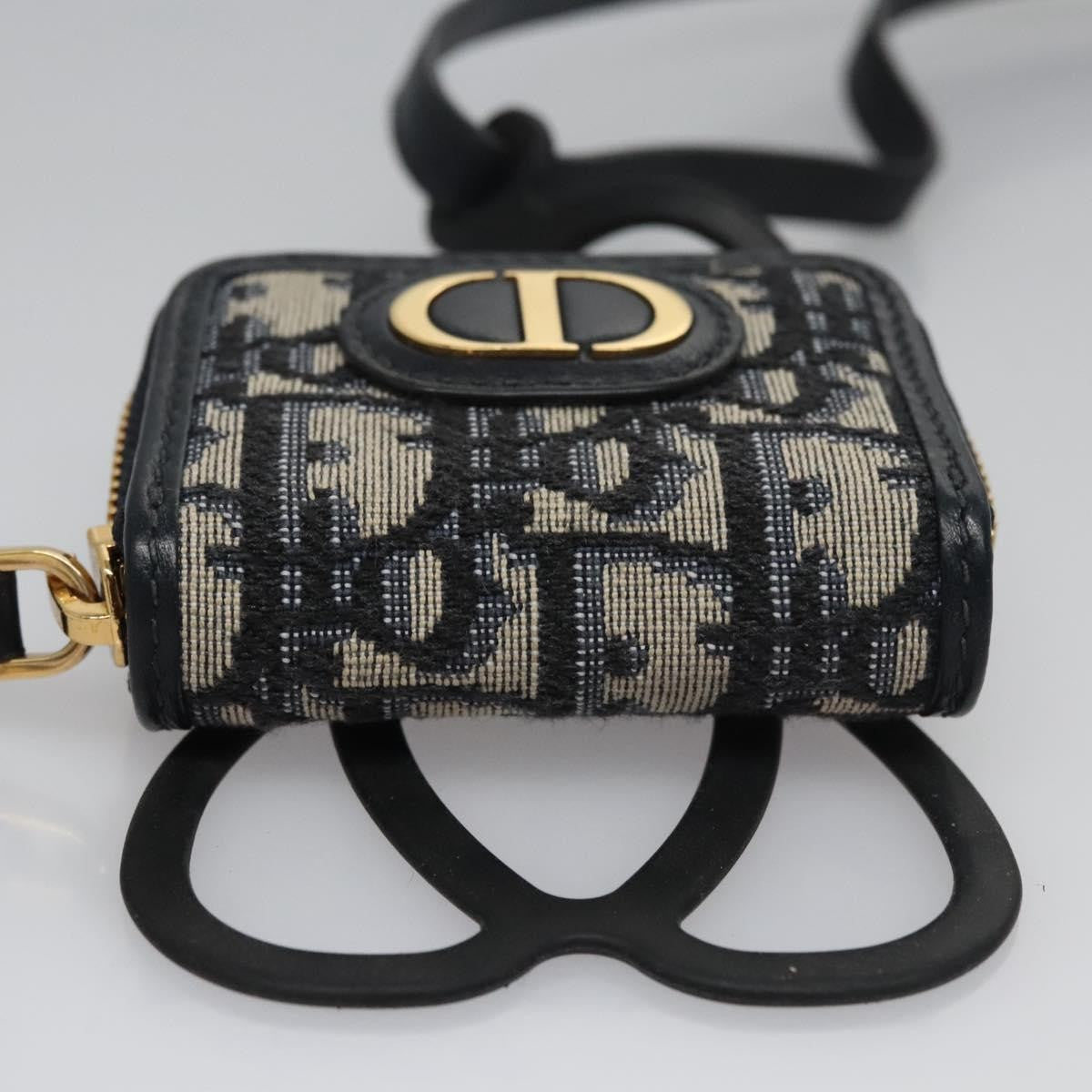 Christian Dior Trotter French Diorissimo Canvas Navy Canvas Wallets Accessory (Pre-Owned)