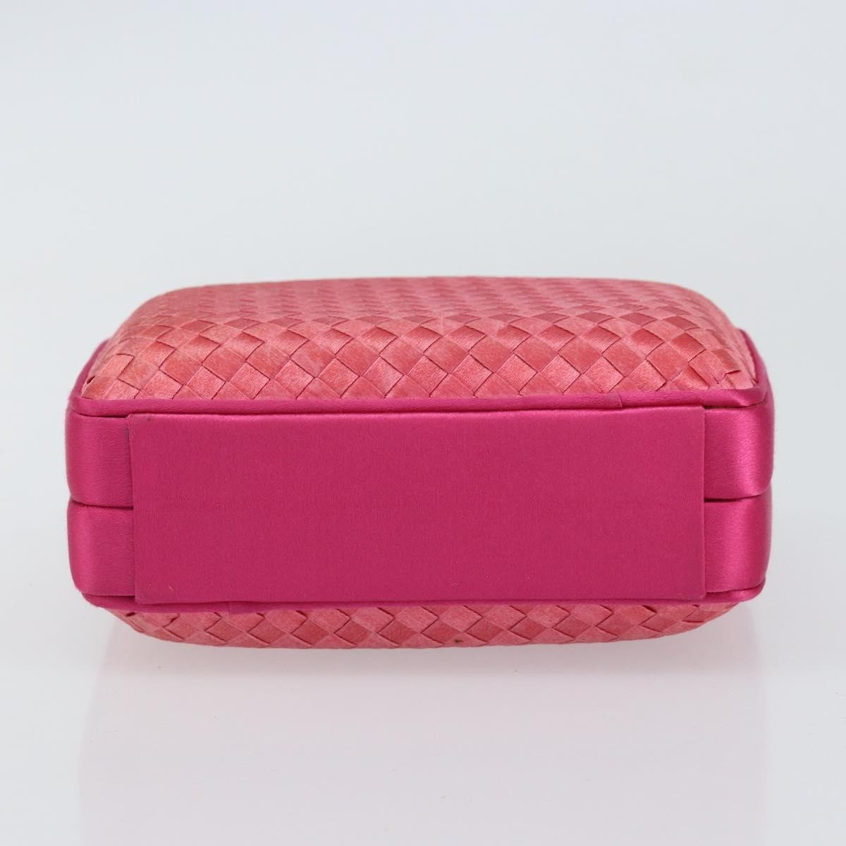 Bottega Veneta Intrecciato Clutch Satin Pink Satin Clutche & Pouche Bag (Pre-Owned)