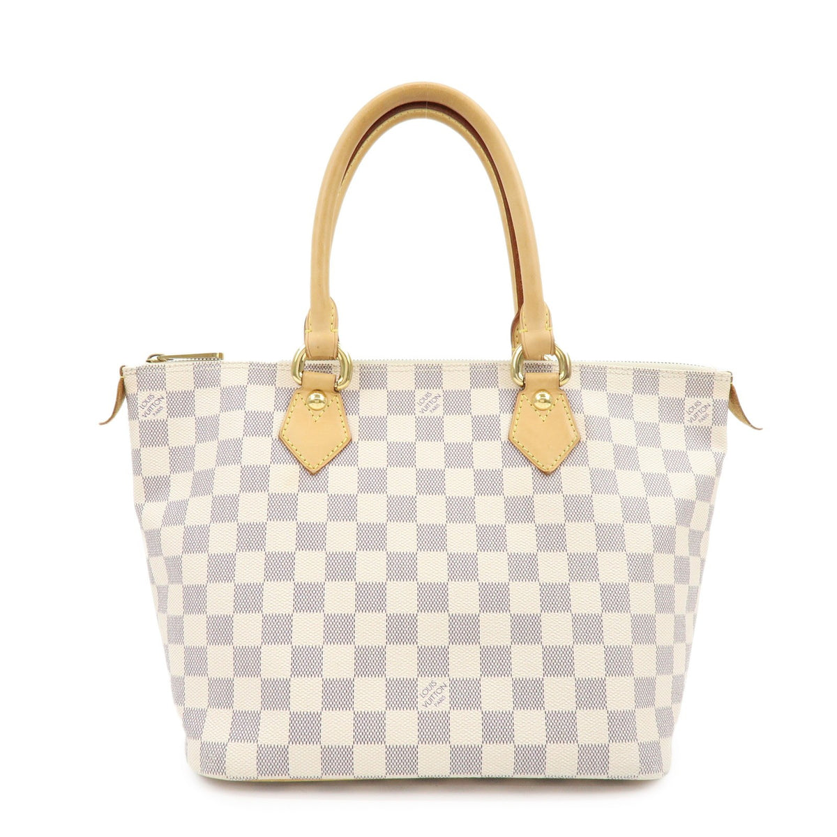 Louis Vuitton Saleya Damier Beige Canvas Handbag (Pre-Owned)
