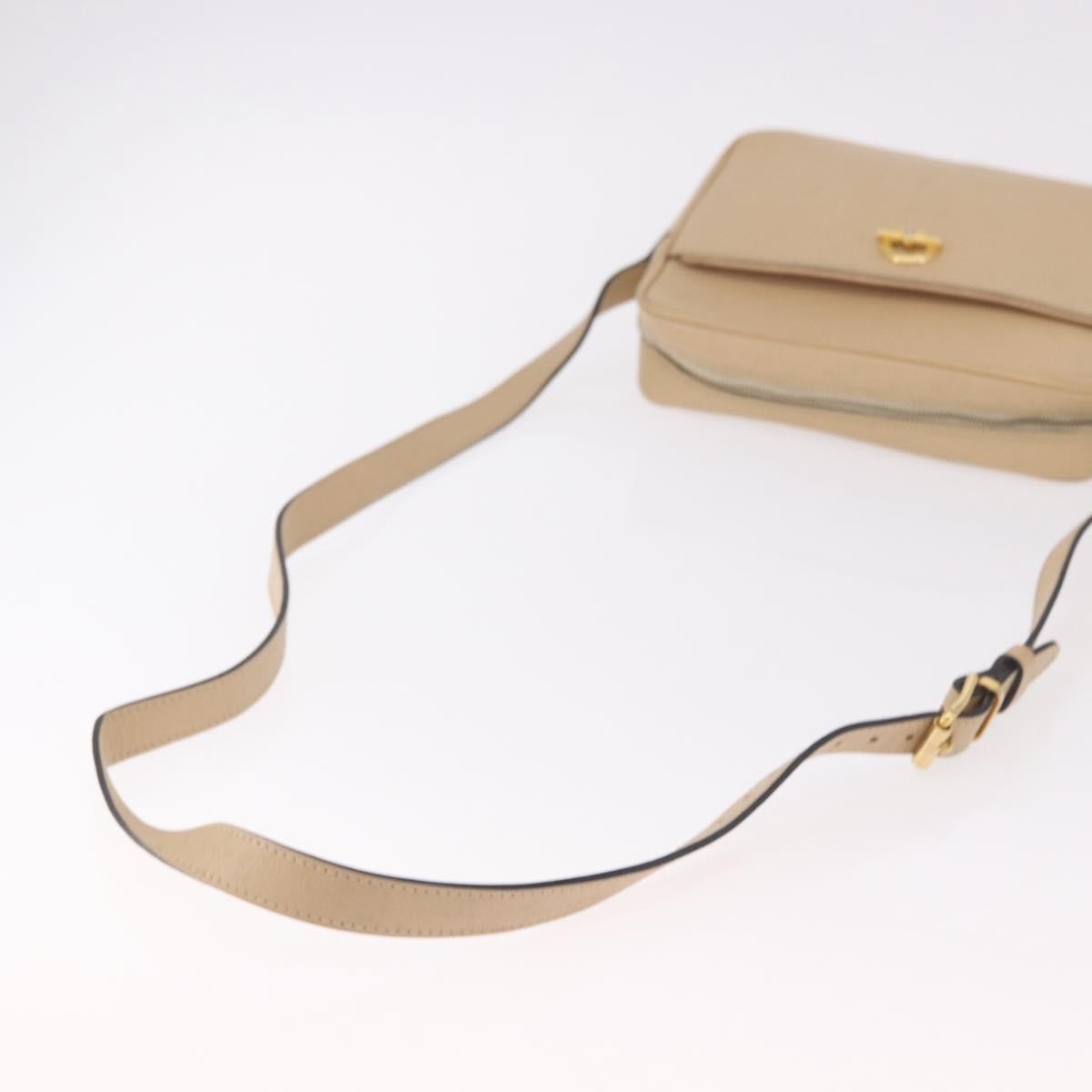 Celine Vintage Leather Beige Leather Shoulder Bag Bag (Pre-Owned)