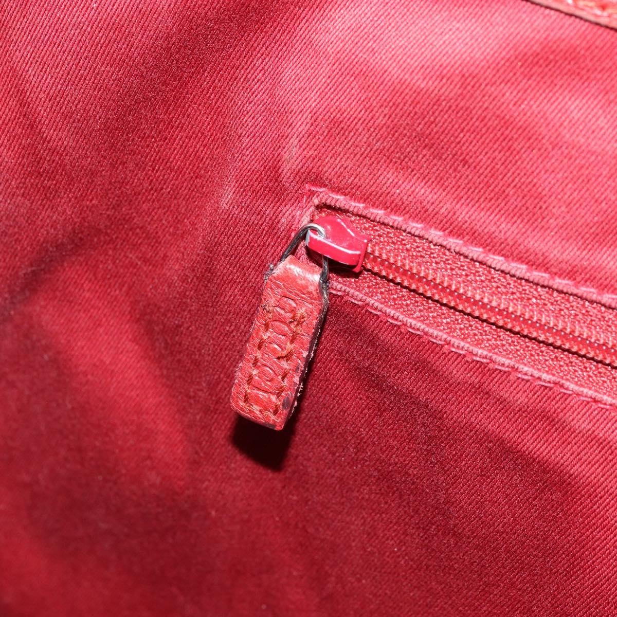 Gucci Vintage Open Tote Gg Canvas And Leather Red Canvas Tote Bag Bag (Pre-Owned)