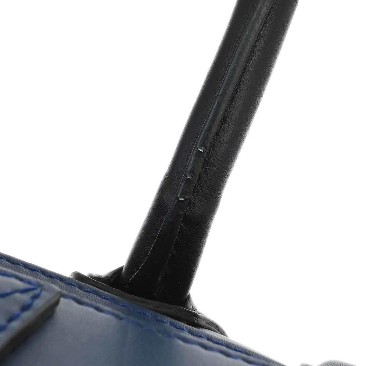Celine Luggage Smooth Leather Blue Leather Handbag (Pre-Owned)