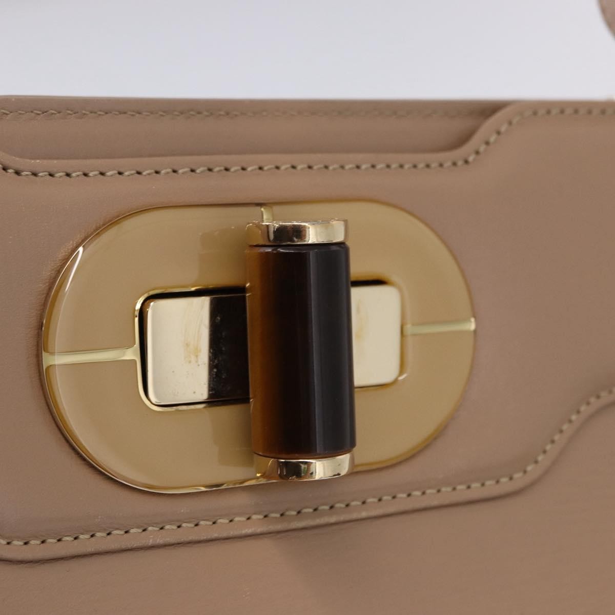 Bvlgari Isabella Rossellini Leather Beige Leather Handbag (Pre-Owned)