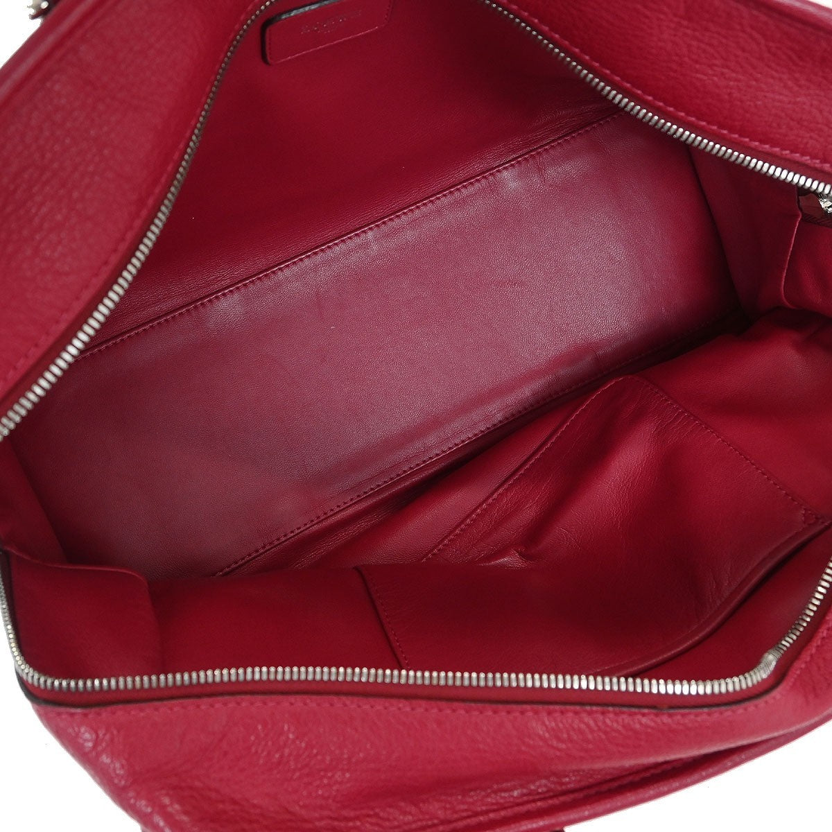 Loewe Amazona Leather Red Leather Handbag (Pre-Owned)