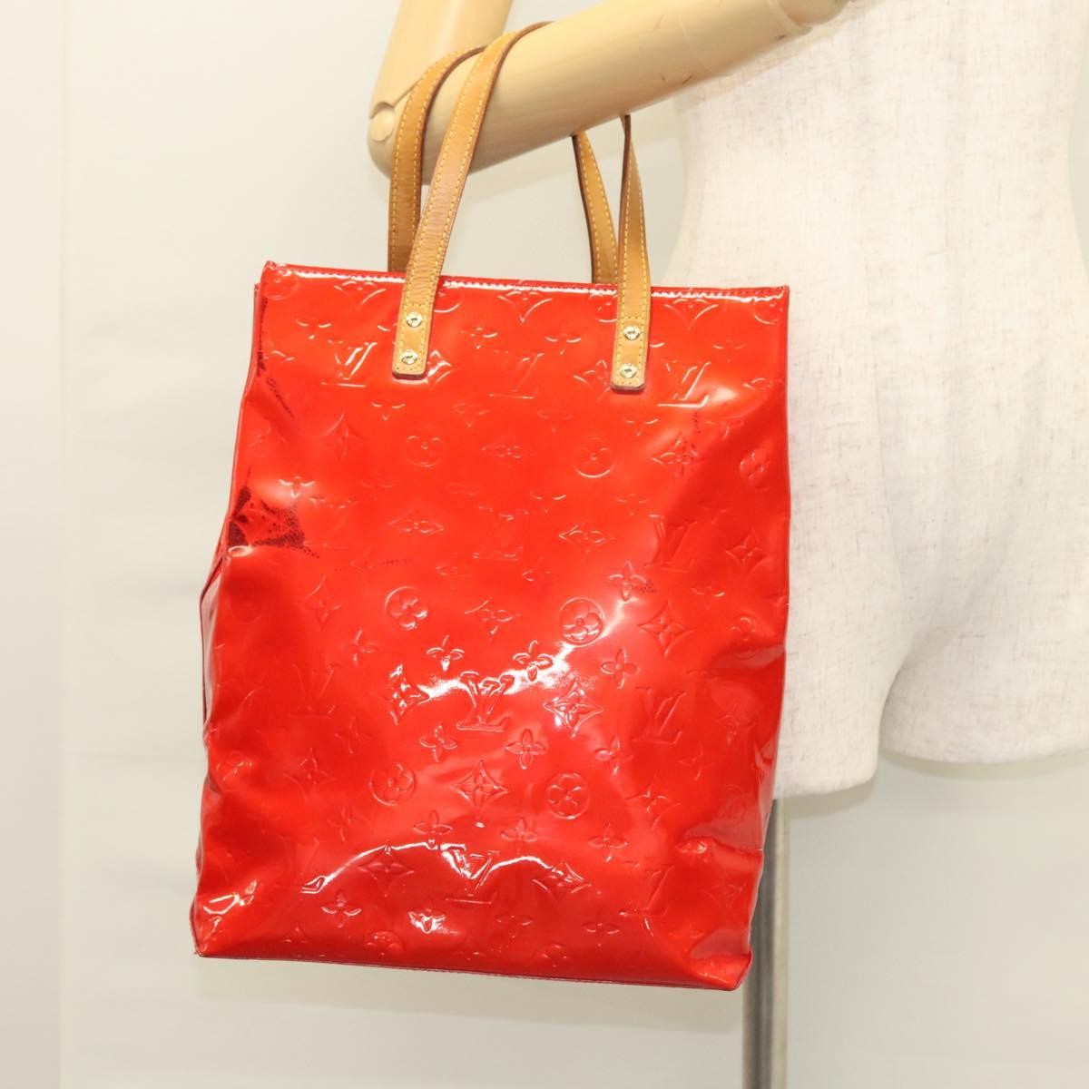 Louis Vuitton Reade Monogram Vernis Red Patent_Leather Handbag (Pre-Owned)
