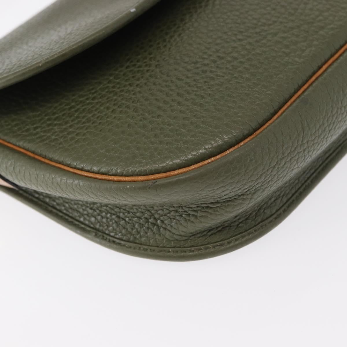 Christian Dior Vintage Leather Green Leather Shoulder Bag Bag (Pre-Owned)