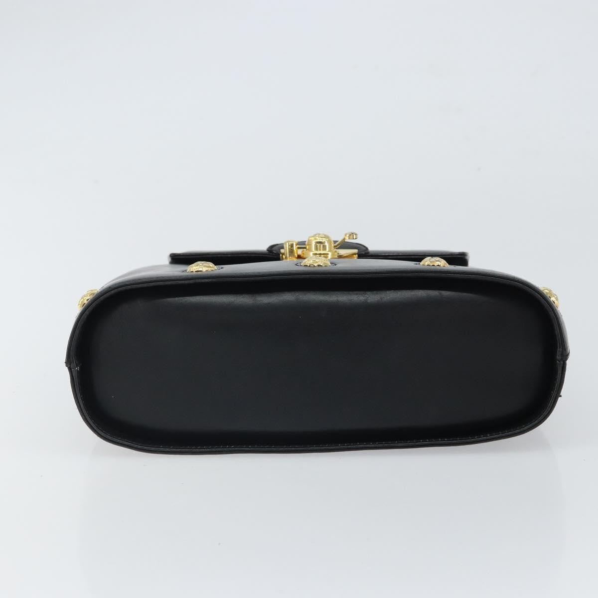 Salvatore Ferragamo Vintage Leather Black Leather Handbag (Pre-Owned)