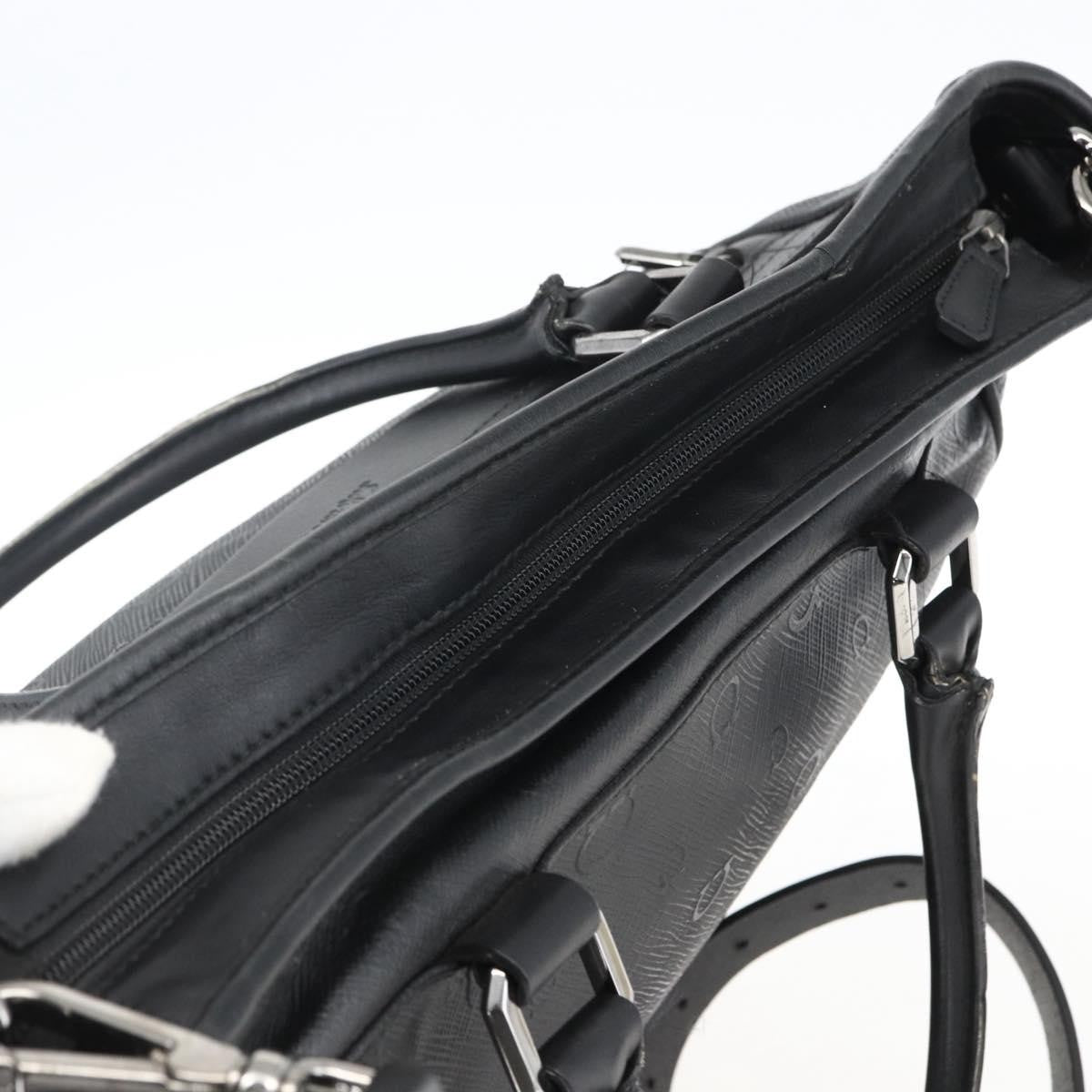 Salvatore Ferragamo Vintage Leather Black Leather Tote Bag Bag (Pre-Owned)
