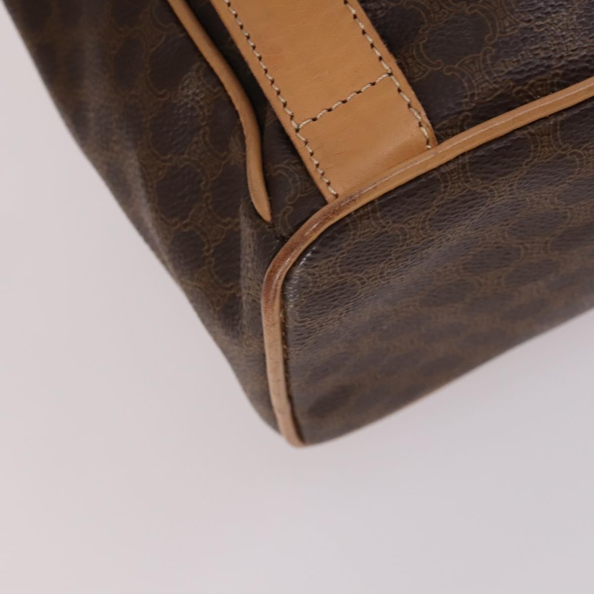 Fendi Vintage Drawstring Flap Brown Canvas Backpack Bag (Pre-Owned)