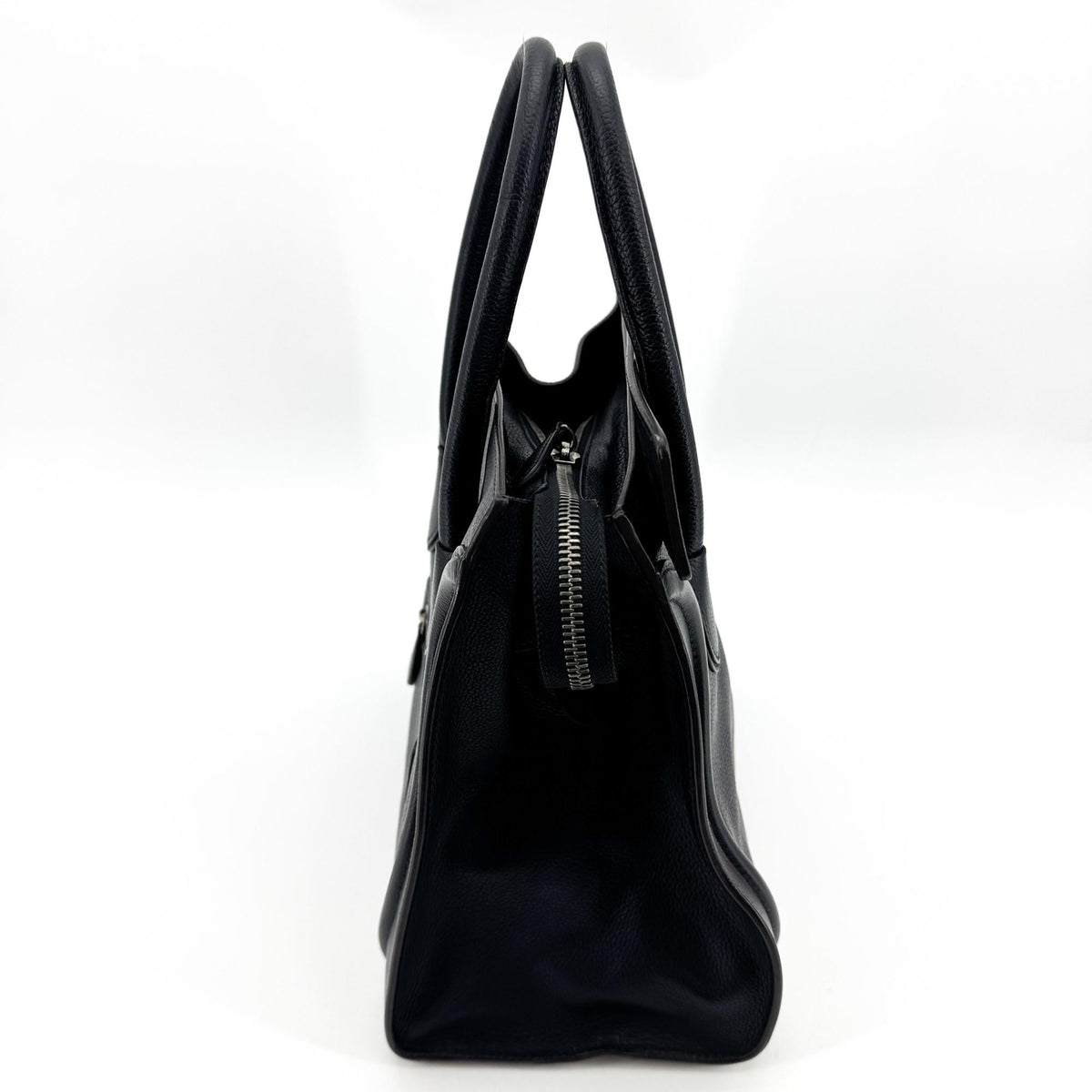 Celine Luggage Smooth Leather Black Leather Handbag (Pre-Owned)
