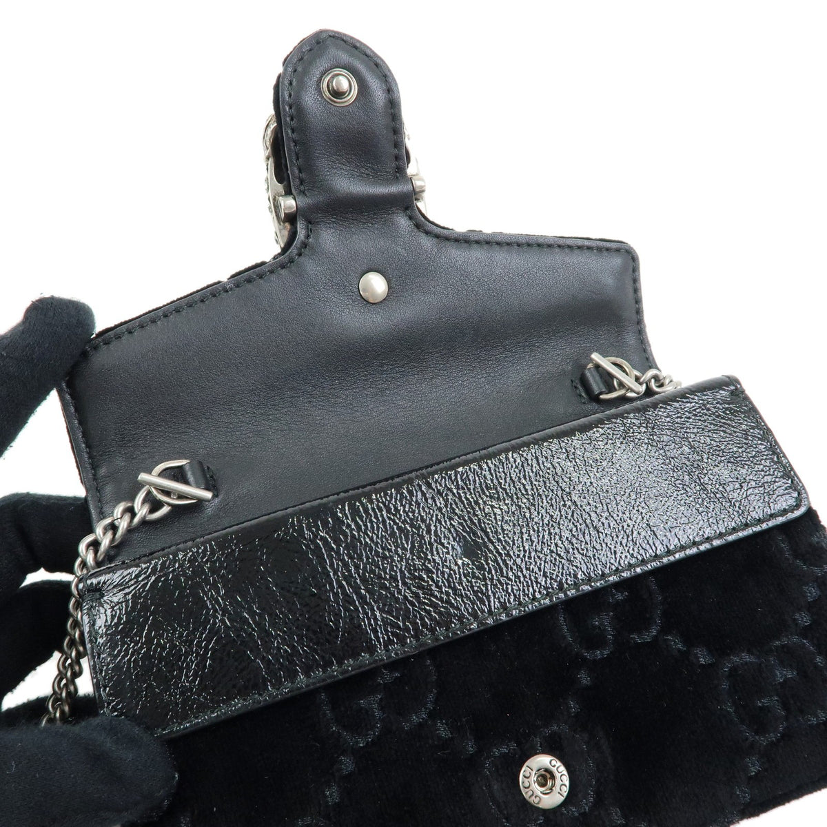 Gucci Dionysus Velvet Black Velvet Handbag (Pre-Owned)