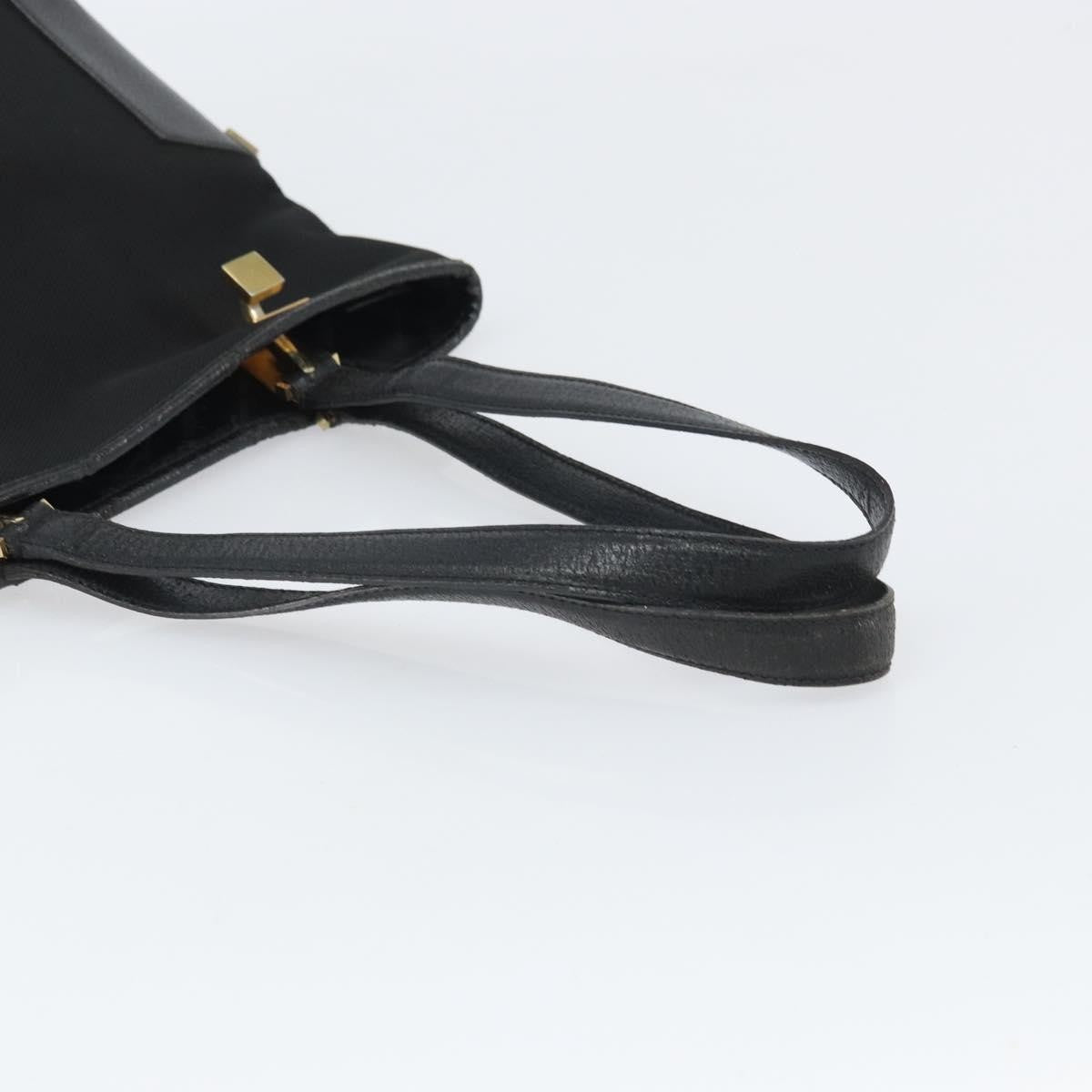 Salvatore Ferragamo Vintage Canvas Black Canvas Tote Bag Bag (Pre-Owned)
