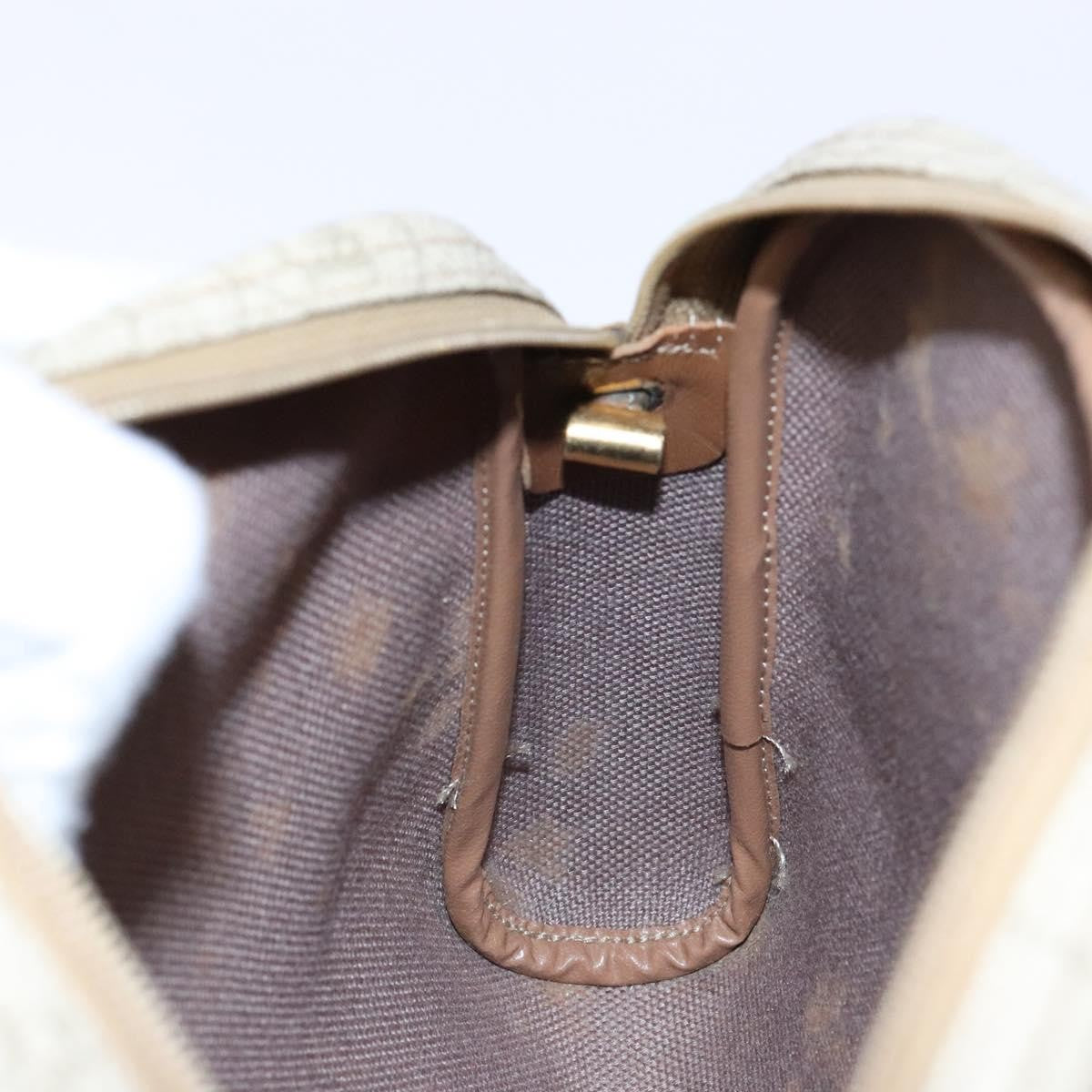 Christian Dior Vintage Honeycomb Canvas Beige Canvas Bag (Pre-Owned)