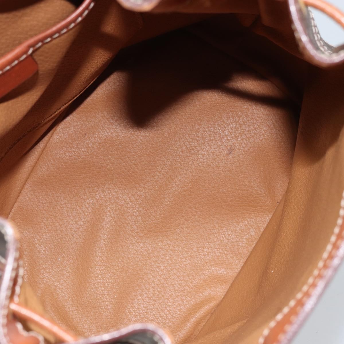 Celine Vintage Macadam Canvas And Leather Brown Canvas Backpack Bag (Pre-Owned)