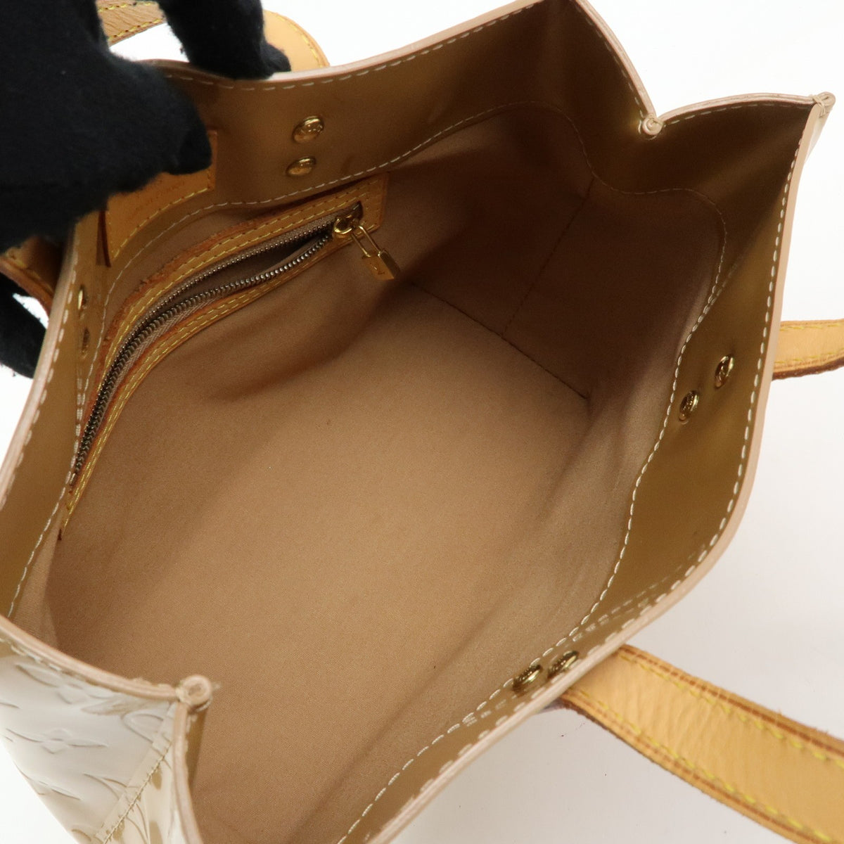 Louis Vuitton Reade Monogram Vernis Brown Patent_Leather Handbag (Pre-Owned)