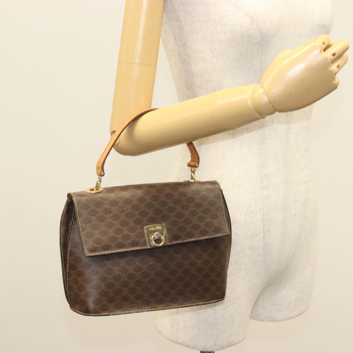 Celine Macadam Macadam With Leather Brown Canvas Handbag (Pre-Owned)