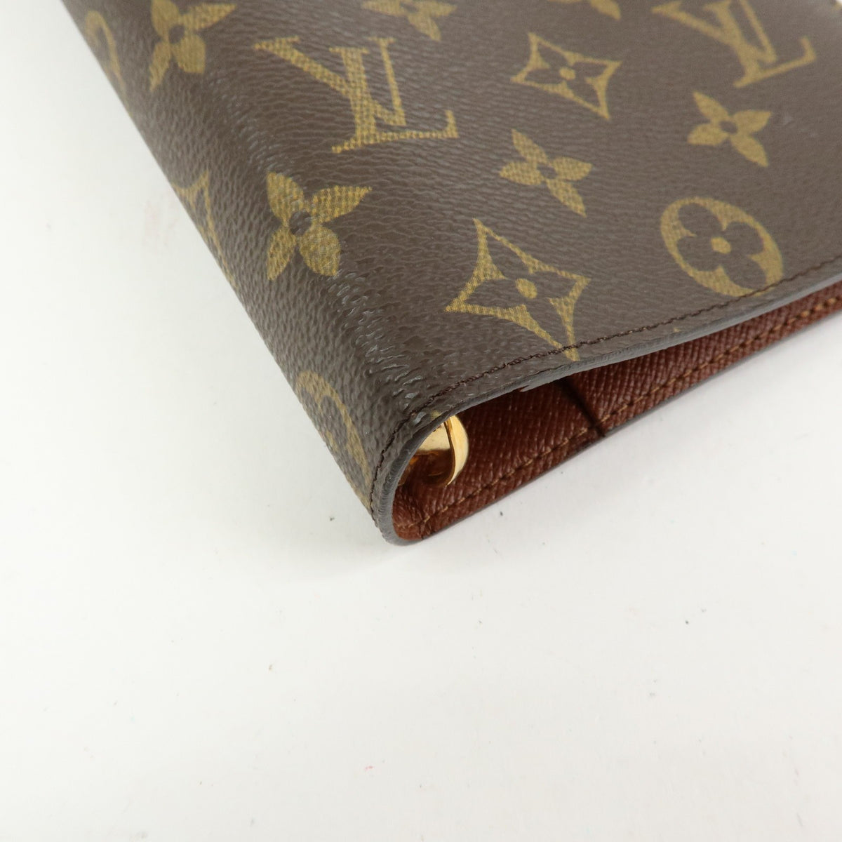 Louis Vuitton Ring Agenda Cover Monogram Canvas Brown Canvas Briefcase Bag (Pre-Owned)