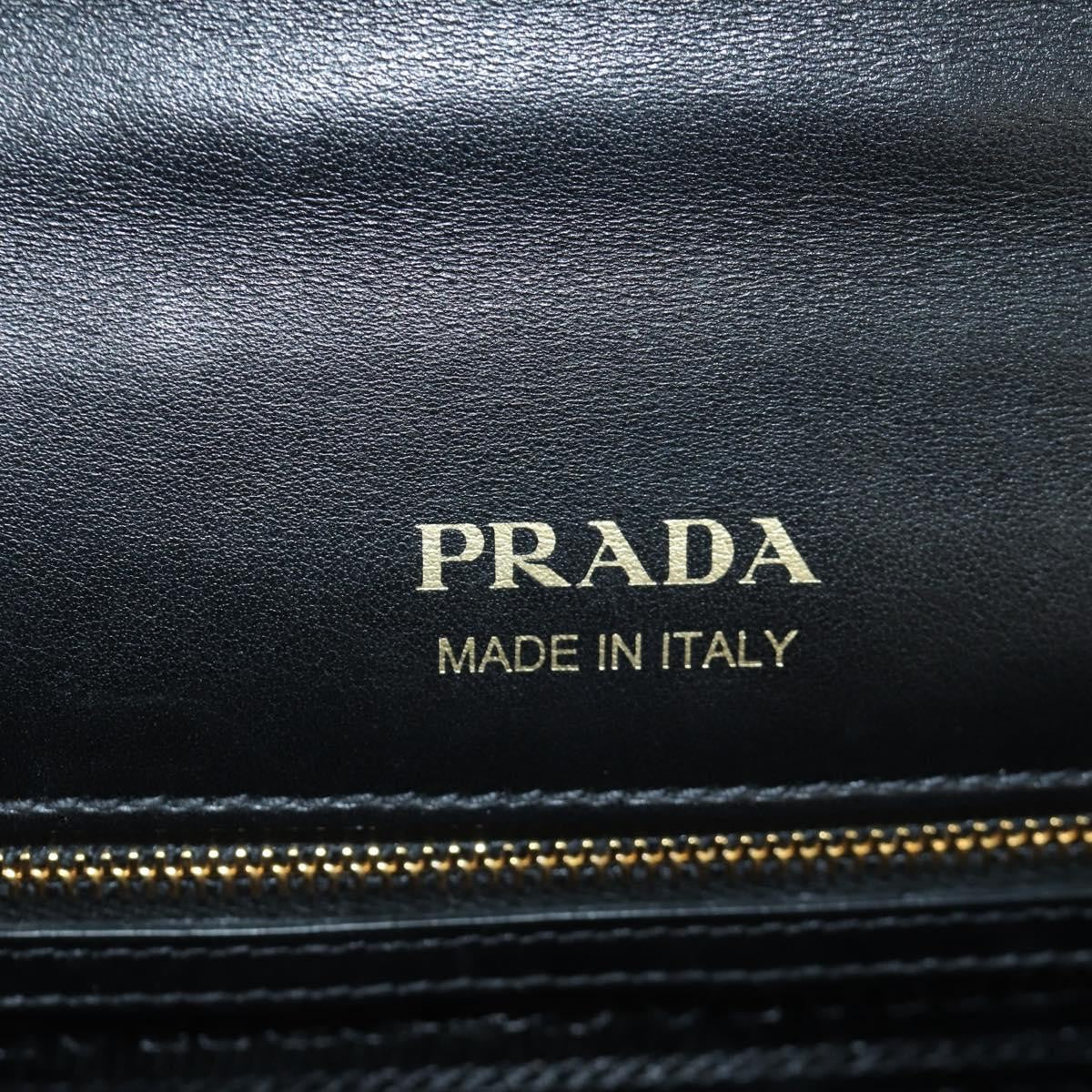 Prada Metal Ribbon City Calfskin Gray Leather Shoulder Bag Bag (Pre-Owned)
